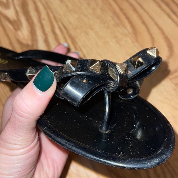 Valentino Rockstud Jelly Flip Flops - Picture 4 of 8